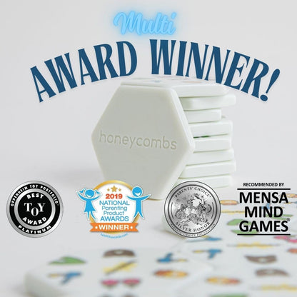Honeycombs Game, Award Winning Tile Matching Game for Kids & Families, Educational STEM Toy for Cognitive Development, 3 Ways to Play, Mensa Recommended Game with 52 Tactile Tiles, Ages 6+,1-8 Players - Available at All In One Marketplace Canada