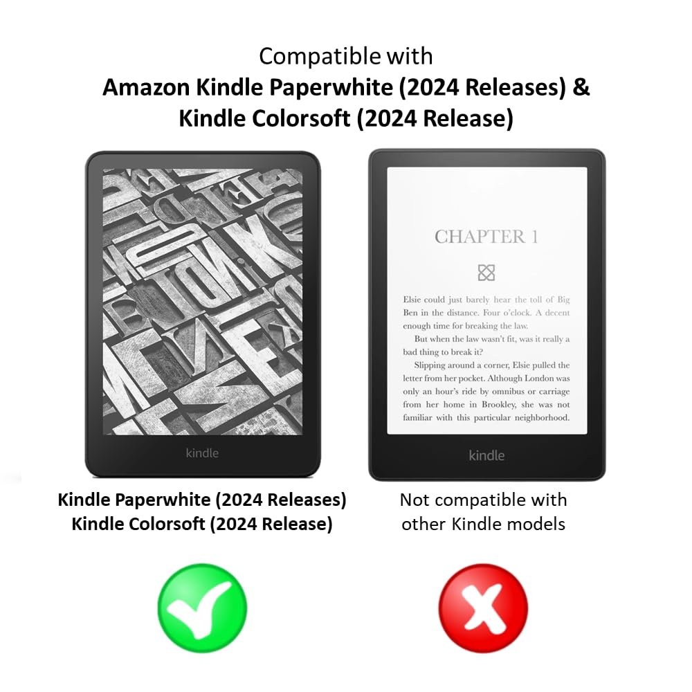 Antiglare Screen Protector (2 Pack), for Amazon Kindle Paperwhite (2024 Releases) and Kindle Colorsoft