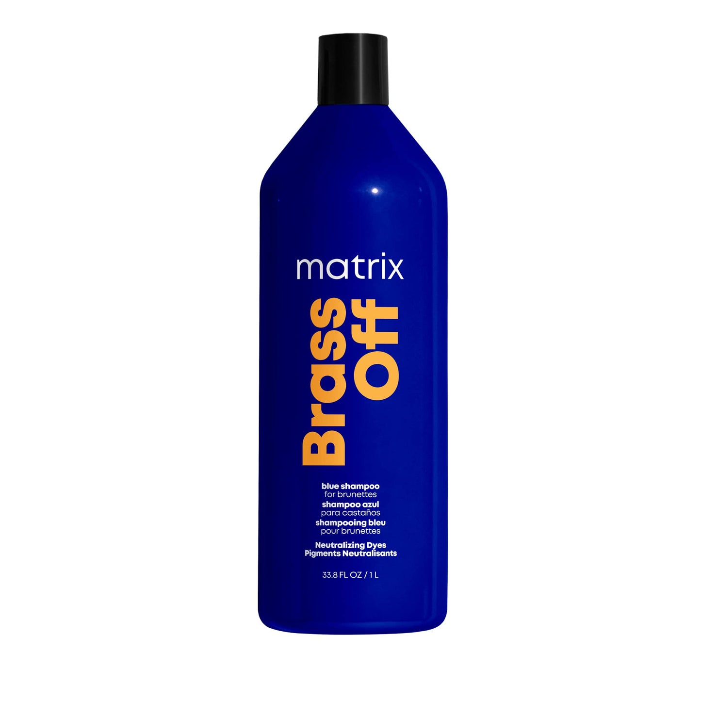 Matrix Brass Off Blue Shampoo, Refreshes & Neutralizes Brassy Tones, Color Depositing Shampoo, For Brassy Hair, For Color Treated Hair, Salon Shampoo, Packaging May Vary Matrix