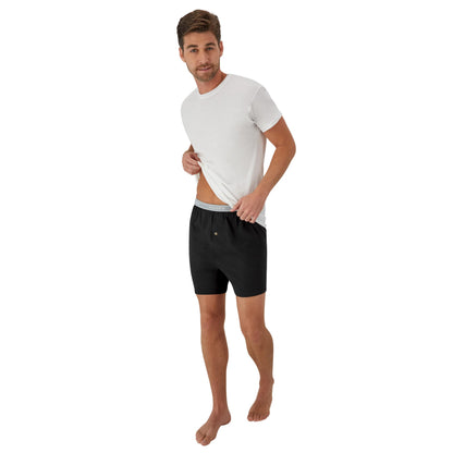 Hanes Men's 5-Pack Exposed Waistband Knit Boxers, Assorted, XX-Large/44-46 Hanes