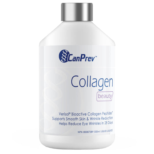 CanPrev Collagen Beauty Liquid, 500ml 50-Day Supply - Skin Smoothness & Elasticity in 28 Days - Free from Dairy, GMO and Gluten - Features Verisol Bioactive Collagen Peptides for Radiance and Support - Available at All In One Marketplace Canada