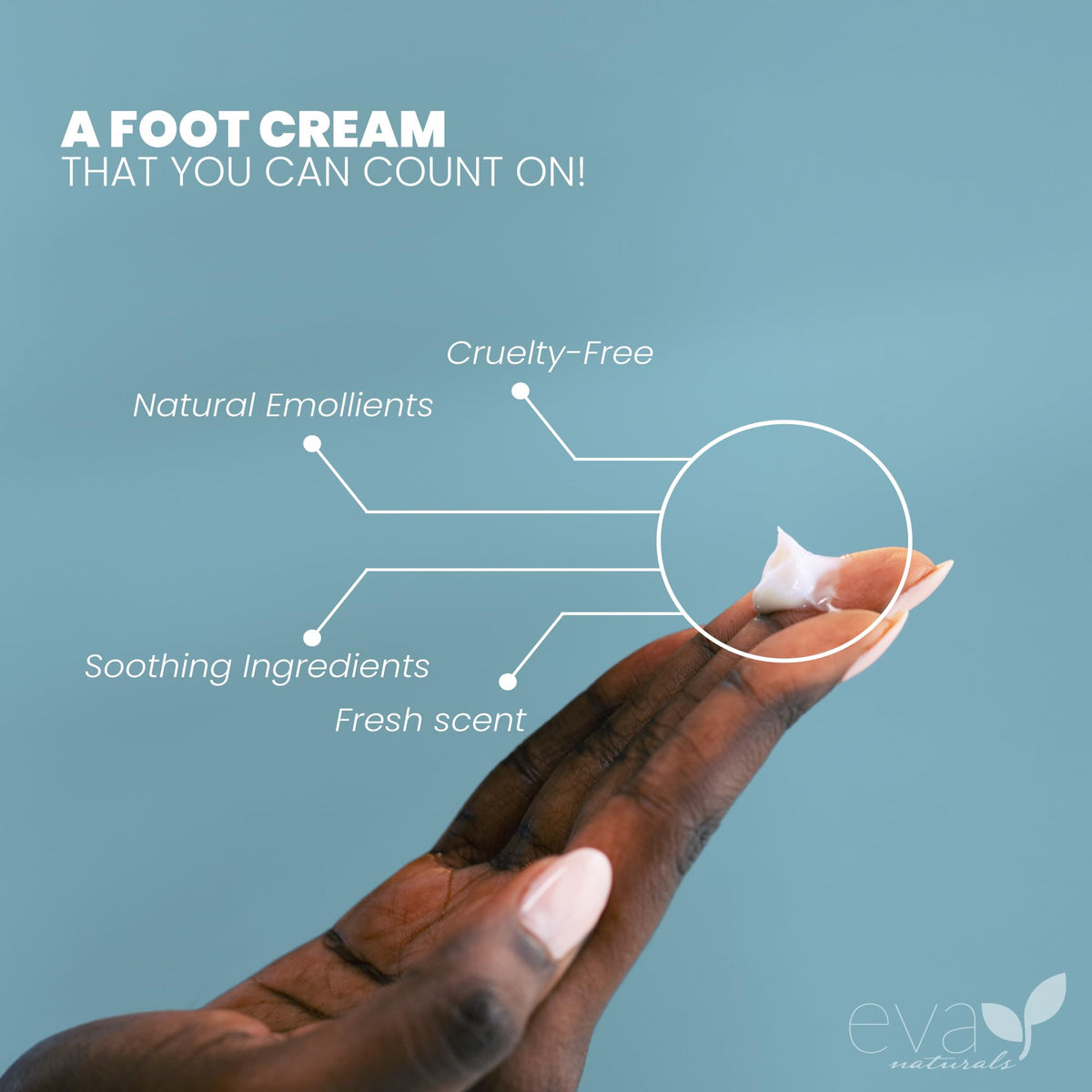 Eva Naturals Tea Tree Foot Cream with Aloe, Sunflower & Peppermint, 120 ml 🍁 All In One Marketplace Canada