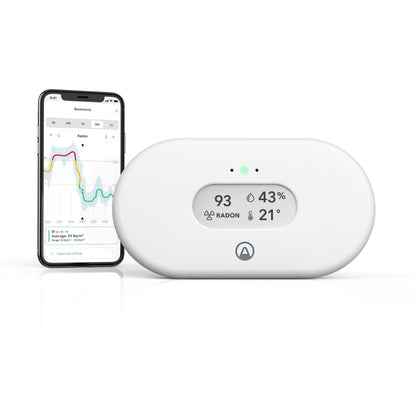 Airthings View Radon 2989 - Radon Monitor (Radon, Humidity, Temp) with WiFi & Calm Tech Display AIRTHINGS