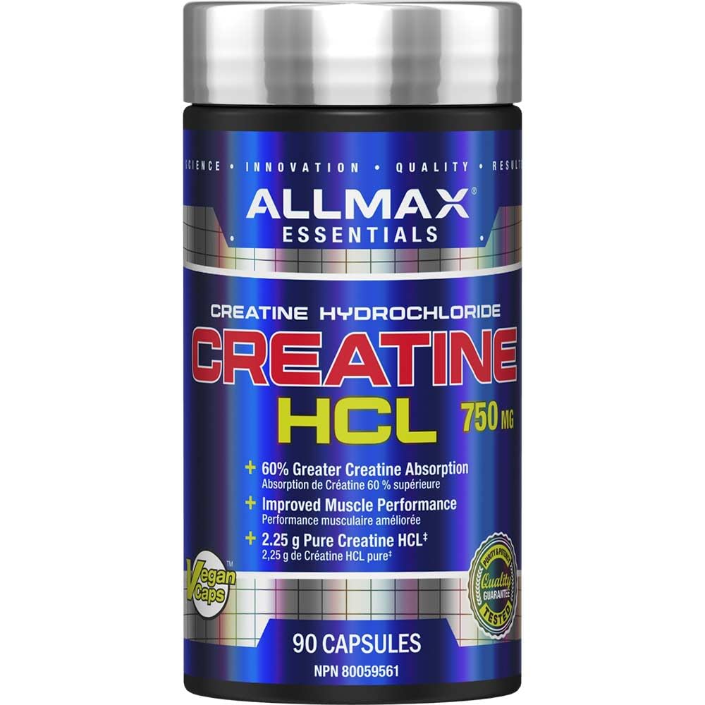 ALLMAX Essentials Creatine HCL, 750 mg, 90 Capsules - Available at All In One Marketplace Canada