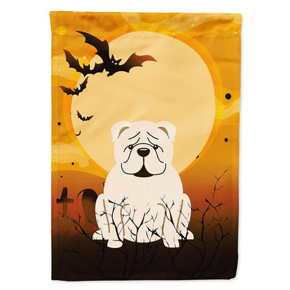 Caroline's Treasures BB4389CHF Halloween English Bulldog White Flag Canvas House Size, Large, Multicolor