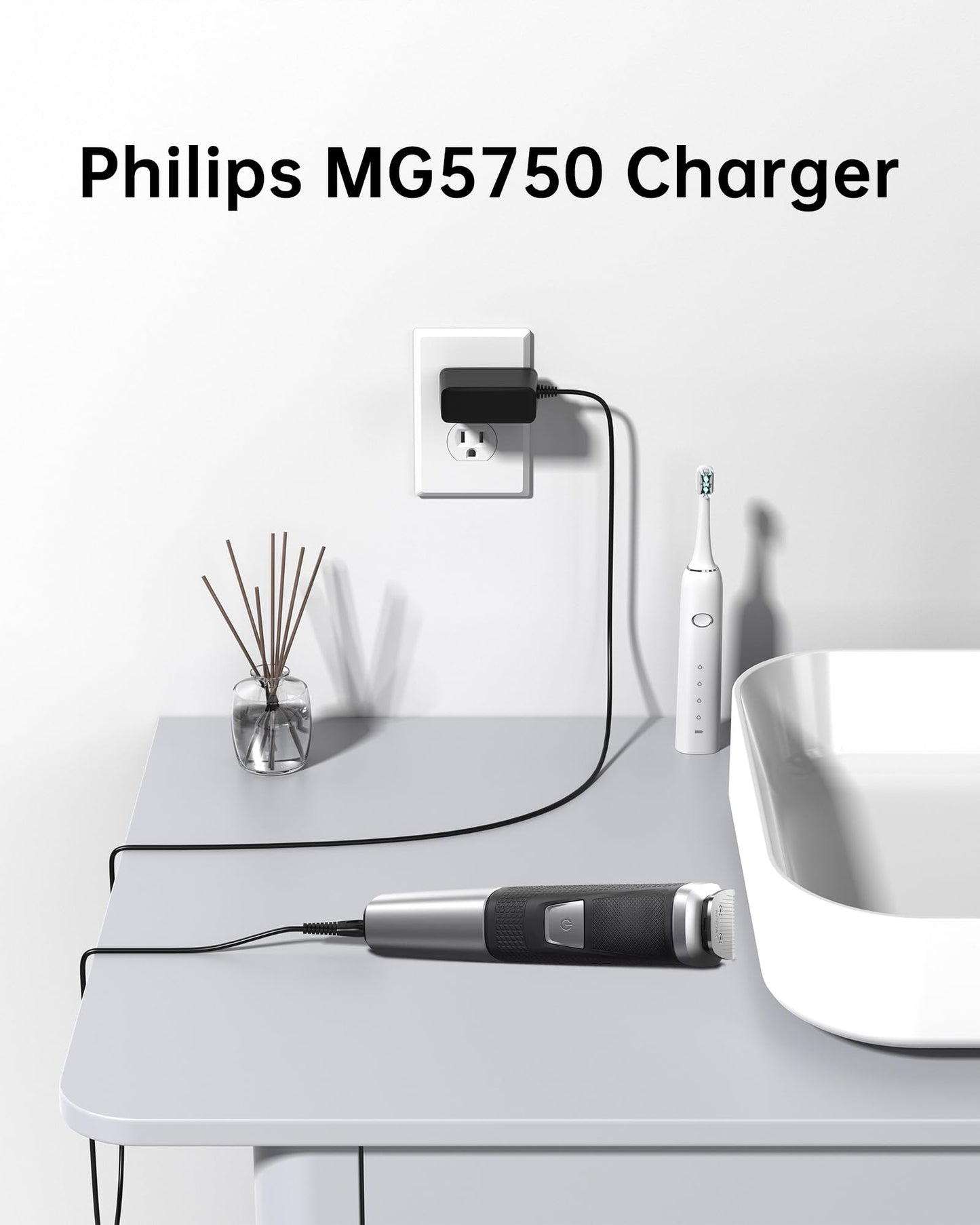 VHBW HQ8505 Charger for Philips Trimmer Shaver OneBlade 15V 0.36A