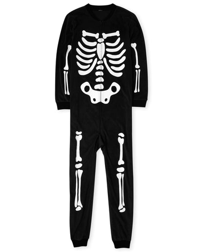 The Children's Place, Vêtements assortis pour bébé et famille, ensembles de pyjamas de fête, polaire, squelette d'Halloween, 3XL