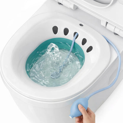 DEANIC Sitz Bath for Toilet Hemorrhoids, Postpartum Care, Collapsible Sitz Bath Tub for Hemorrhoids Treatment, Yoni Steam Seat Basin, Elderly Sit Bath (Green) - Available at All In One Marketplace Canada