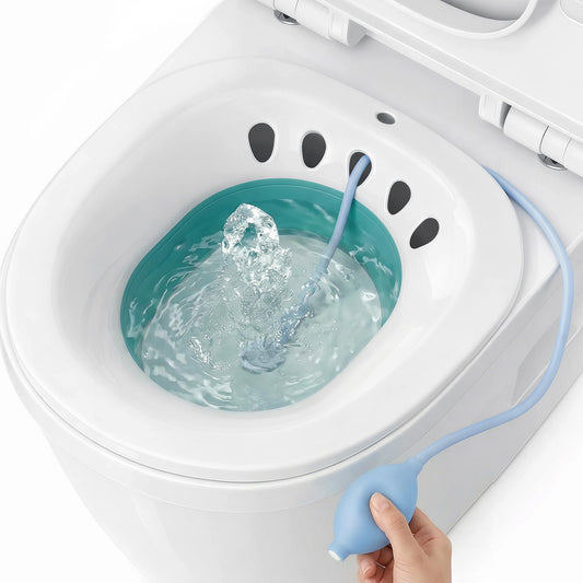 DEANIC Sitz Bath for Toilet Hemorrhoids, Postpartum Care, Collapsible Sitz Bath Tub for Hemorrhoids Treatment, Yoni Steam Seat Basin, Elderly Sit Bath (Green) - Available at All In One Marketplace Canada