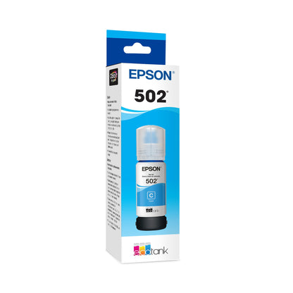 Epson 502 Genuine Cyan EcoTank Ink Refill Bottle T502220