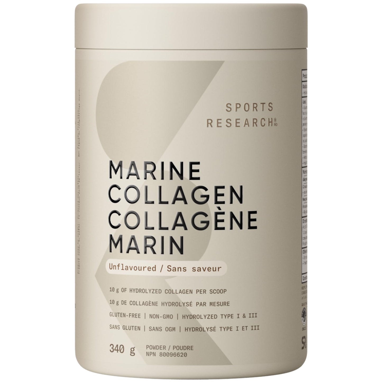 Sports Research® Marine Collagen Peptides Powder - Sourced from Wild-Caught Fish, Pescatarian Friendly, Keto Certified & Non-GMO Verified - Easy to Mix in Water or Juice! (34 Servings) - Available at All In One Marketplace Canada
