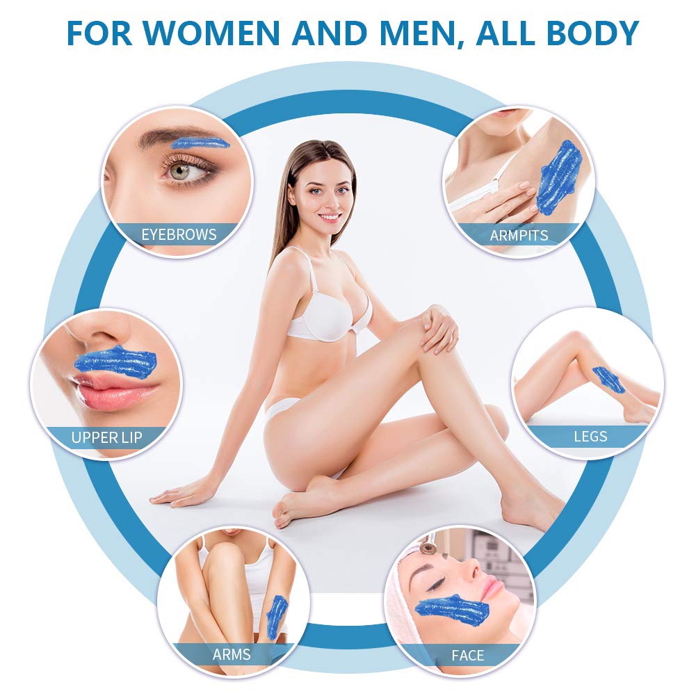 Bestidy Wax Beads, Waxing beans for Hair Removal, Women Men, Home Waxing for All Body and Brazilian Bikini Areas (Blue-1000g) - Available at All In One Marketplace Canada
