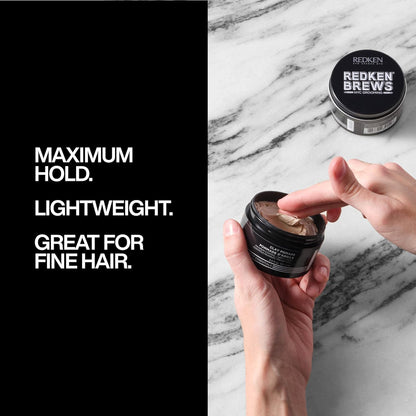 Redken Brews Styling Clay Pomade for Men, 100mL