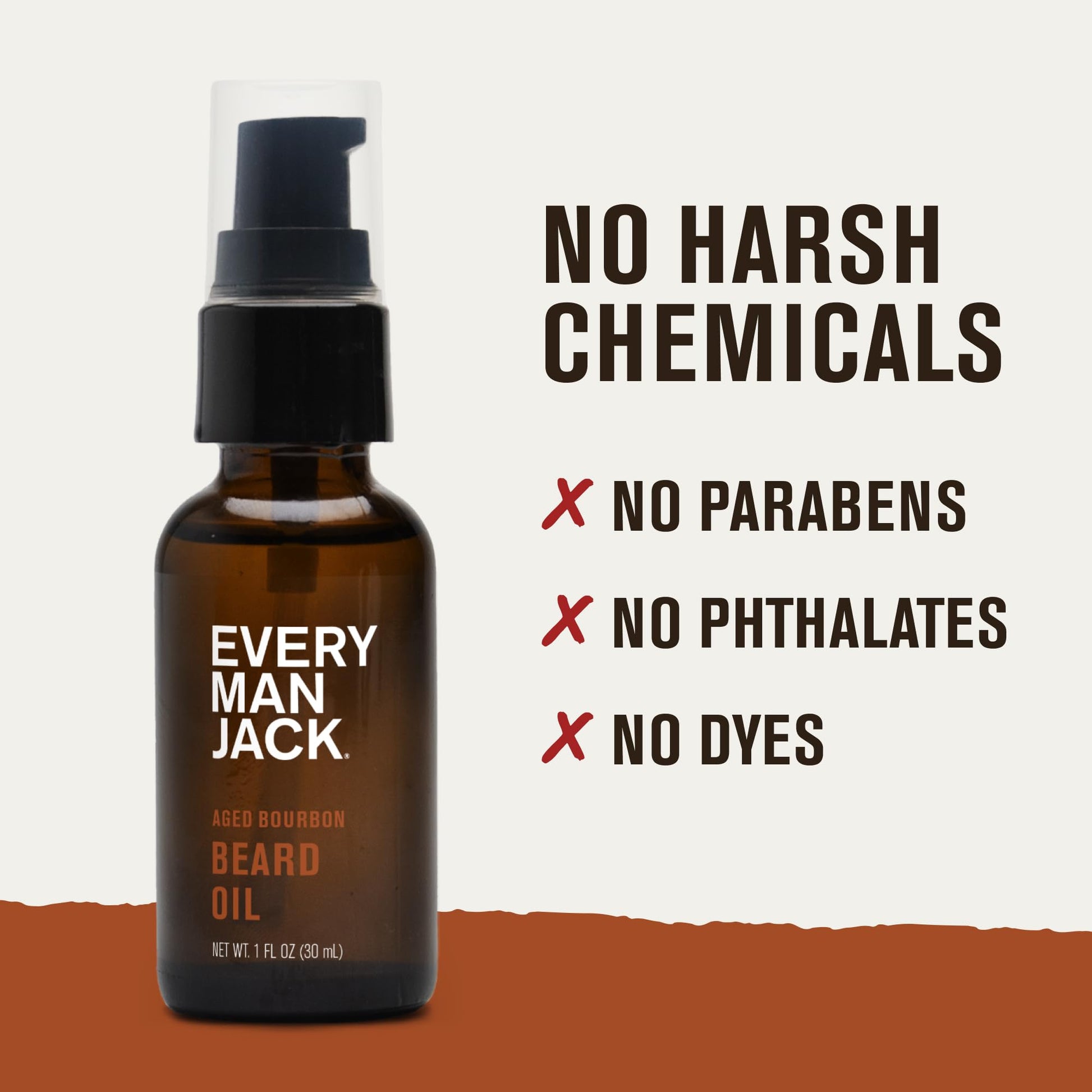 Every Man Jack Mens Beard Oil - Subtle Aged Bourbon Fragrance - Deeply Moisturizes and Softens Your Beard and Adds a Natural Shine - Naturally Derived with Shea Butter- 30 mL - Available at All In One Marketplace Canada