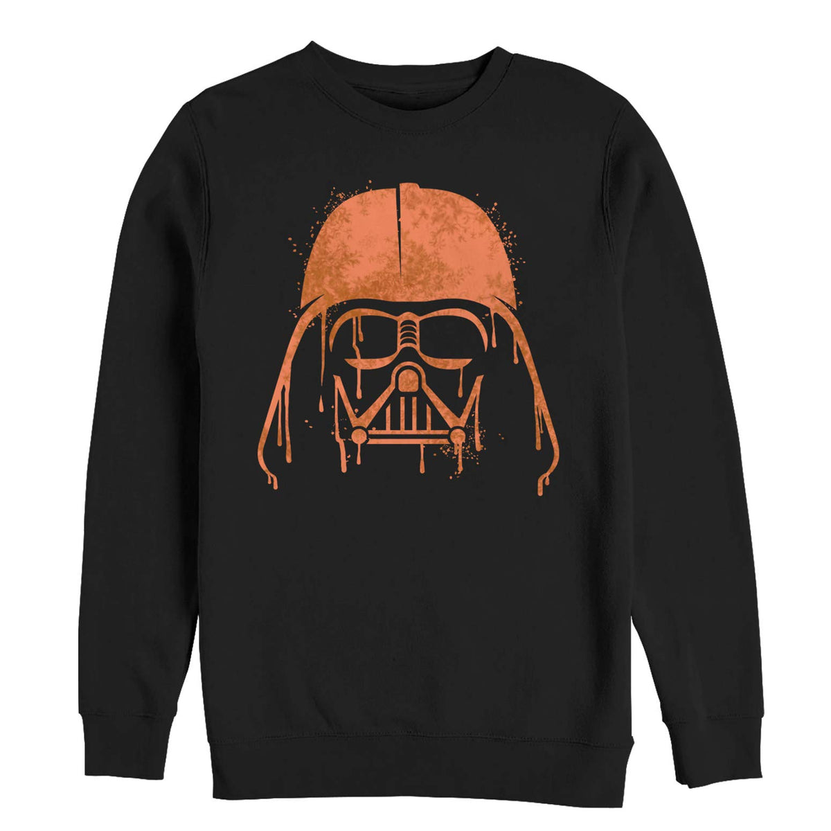 STAR WARS Men's Halloween Vader Helmet Spray-Paint Sweatshirt, Black, Medium