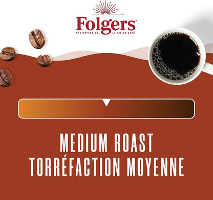 Folgers Lively Colombian Medium Roast Single-Serve Coffee Pods – 48 Count, Arabica Beans for Hot or Iced Coffee
