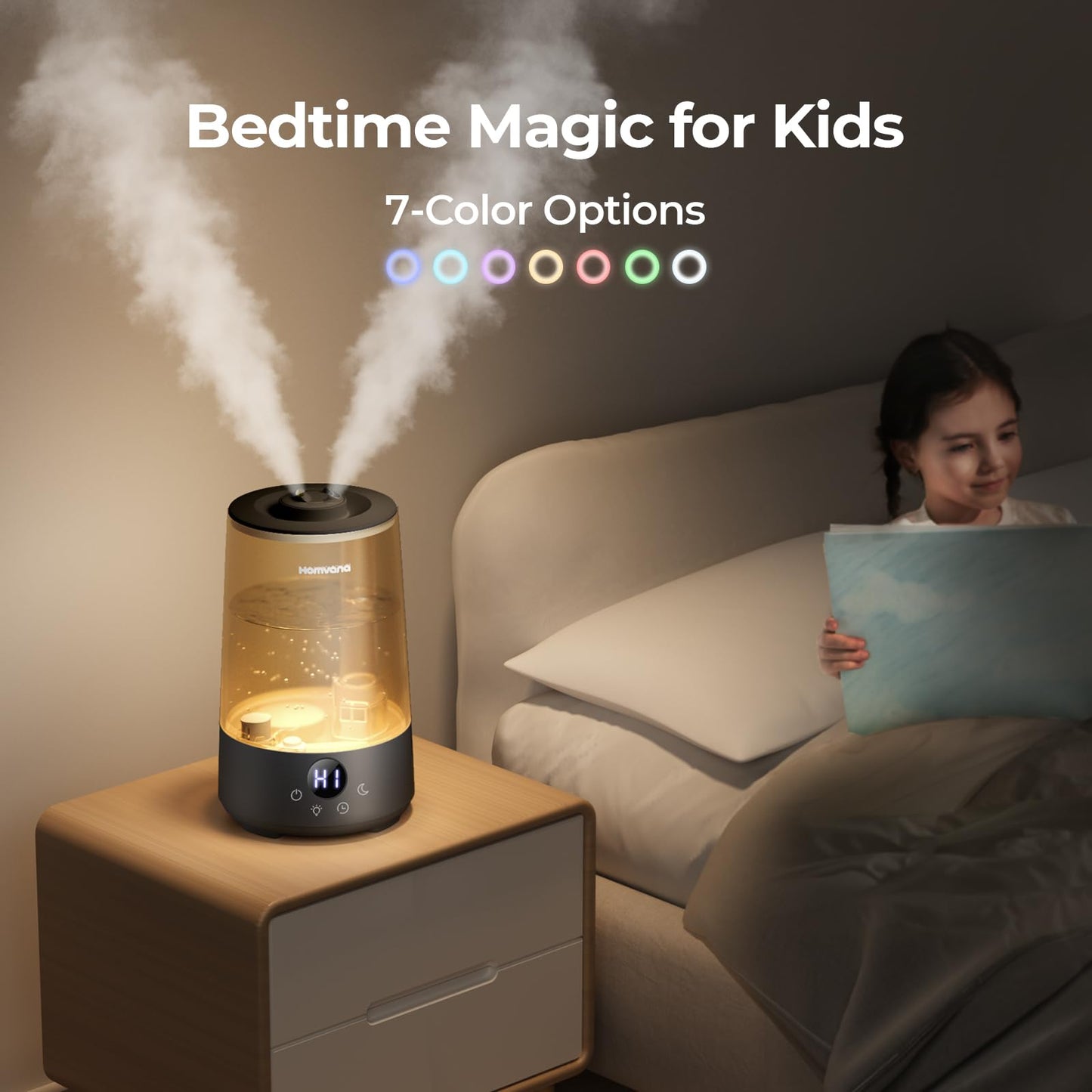 Homvana 3.6L Top-Fill Humidifiers for Bedroom Home, 360° Cool Mist, 16dB 🍁 All In One Marketplace Canada