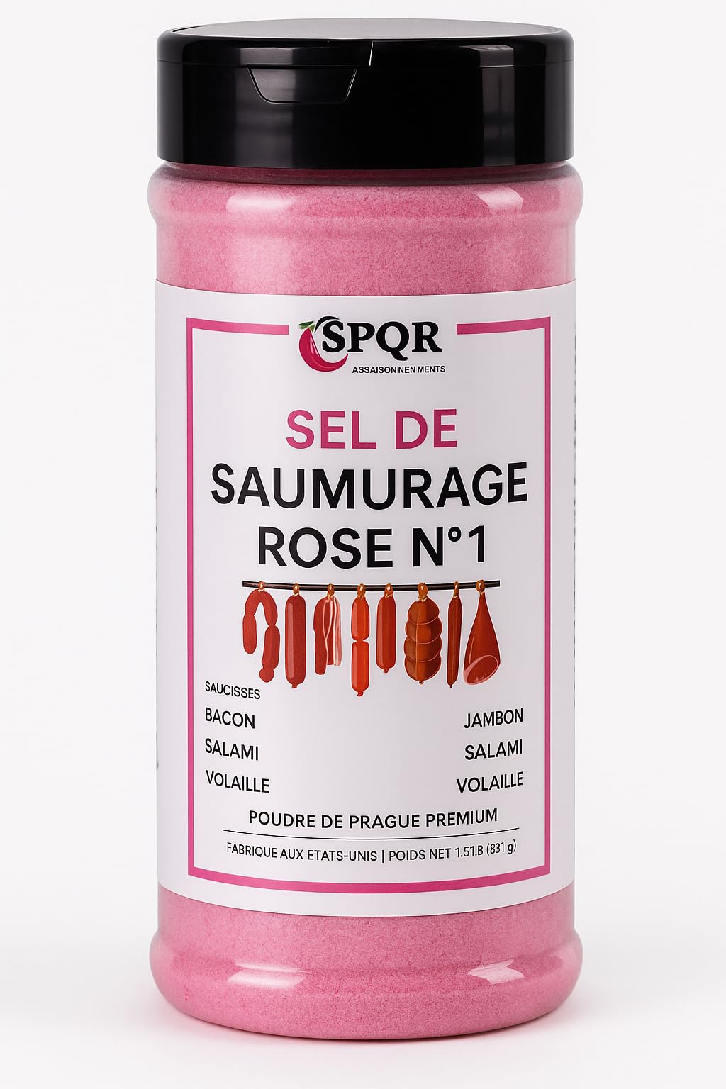 SPQR Seasonings Prague Powder No.1 Curing Salt - 1.5 lb Premium Quick Cure