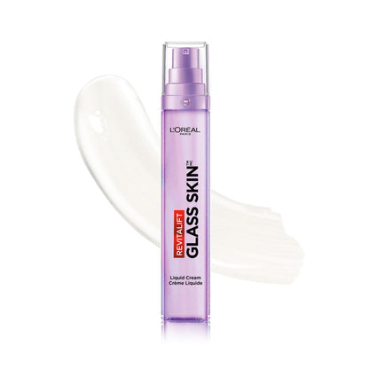 L’Oréal Paris Revitalift Glass Skin Face Moisturizer, Hydrating Liquid Face Cream with Hyaluronic Acid for 100H of Hydration, Glow & Glass Skin, Korean Skin Care Inspired, 50mL