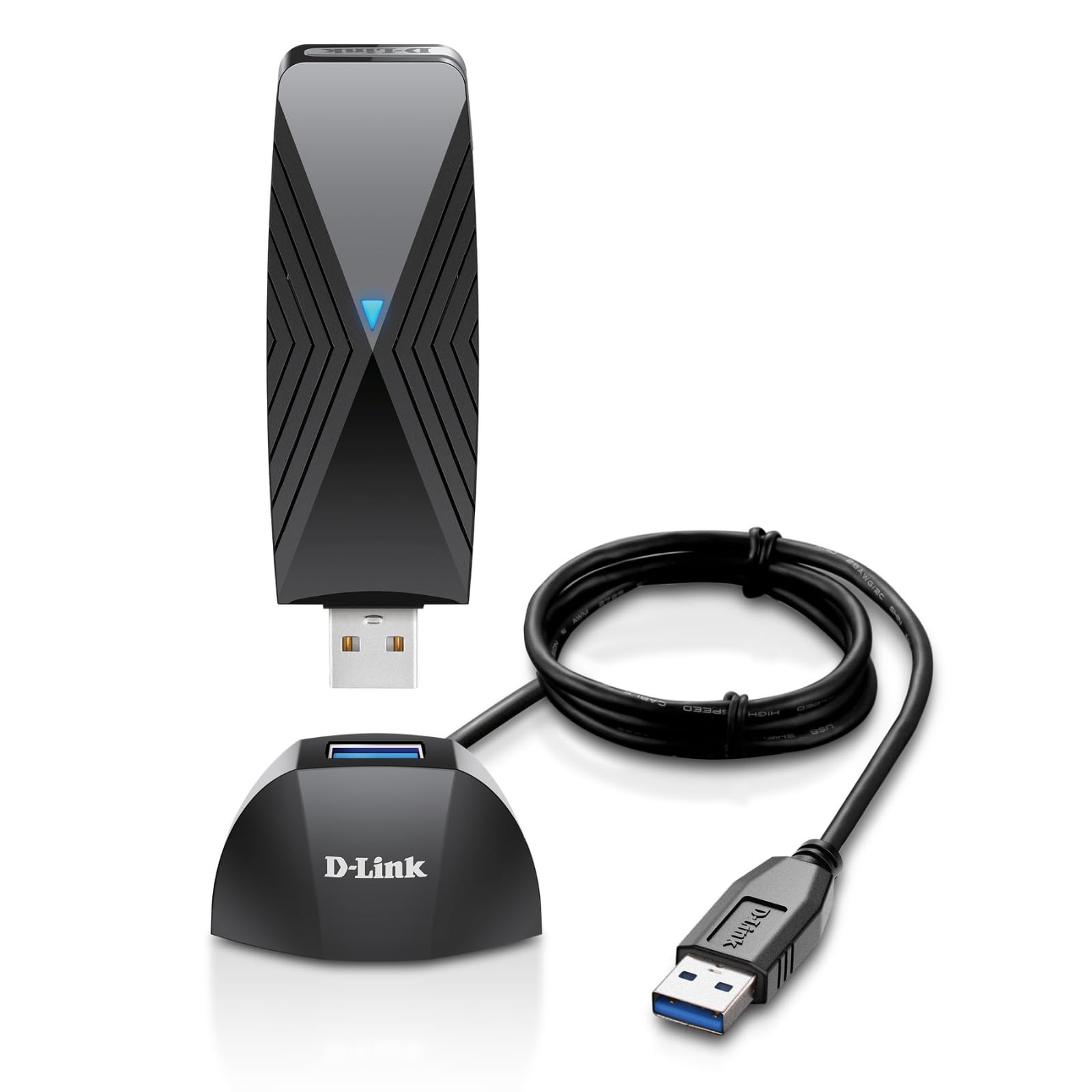 D-Link USB WiFi 6 Adapter AX1800 USB 3.0 Dual Band Long Range MU-MIMO Wireless Internet Network for Desktop PC Laptop Windows (DWA-X1850-B1-CA) D-Link
