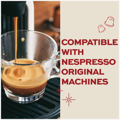 Kimbo Napoli 100 Aluminum Capsules - Medium Dark Italian Espresso for Nespresso Machines