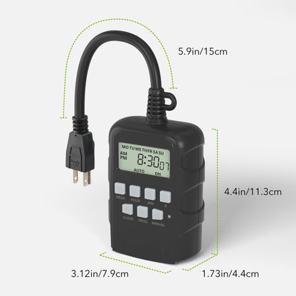BN-LINK 7 Day Outdoor Heavy Duty Digital Programmable Timer Dual Outlet 🍁 All In One Marketplace Canada