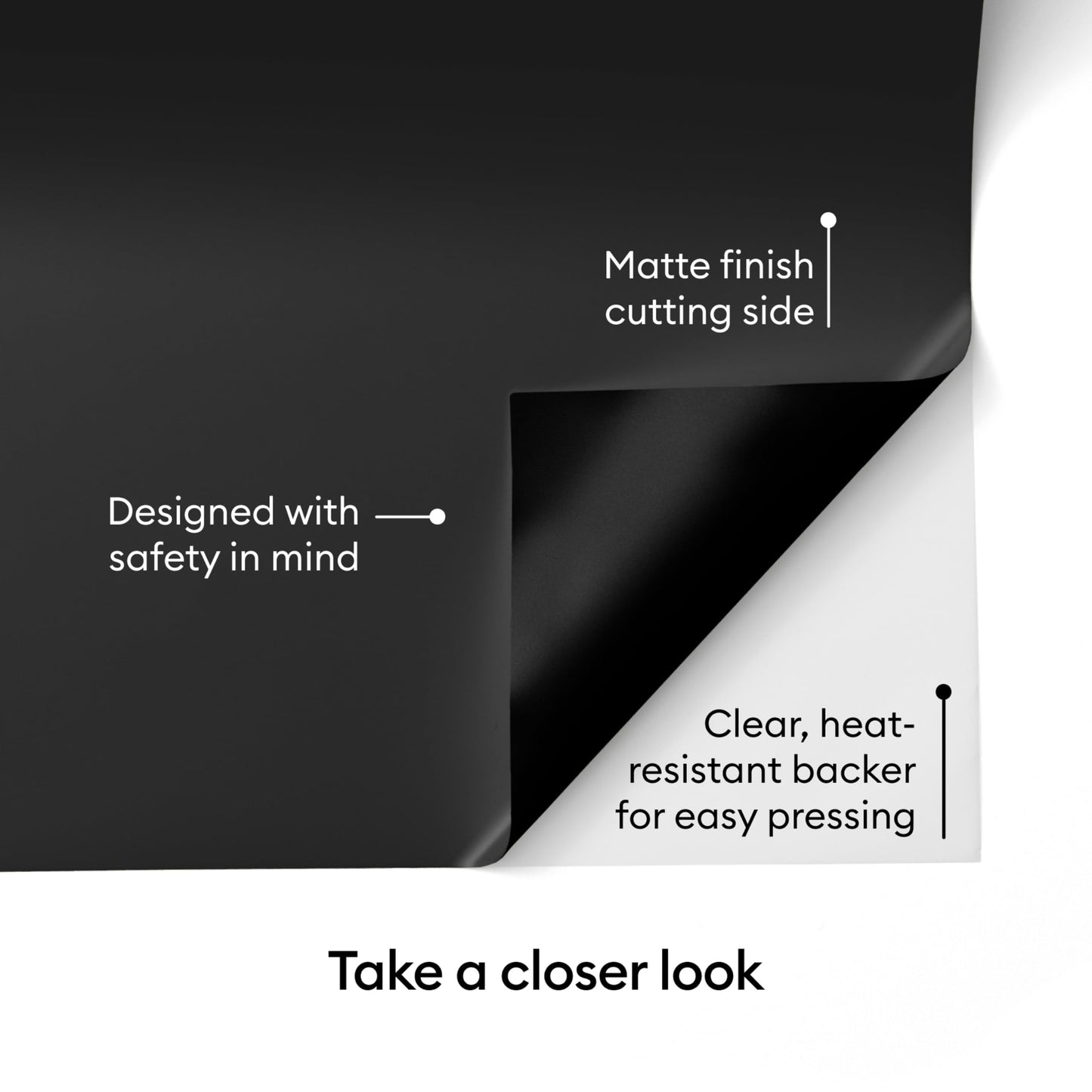 Cricut® Value Iron-On - Black (12 in x 20 ft) - HTV Heat Transfer Vinyl Cricut