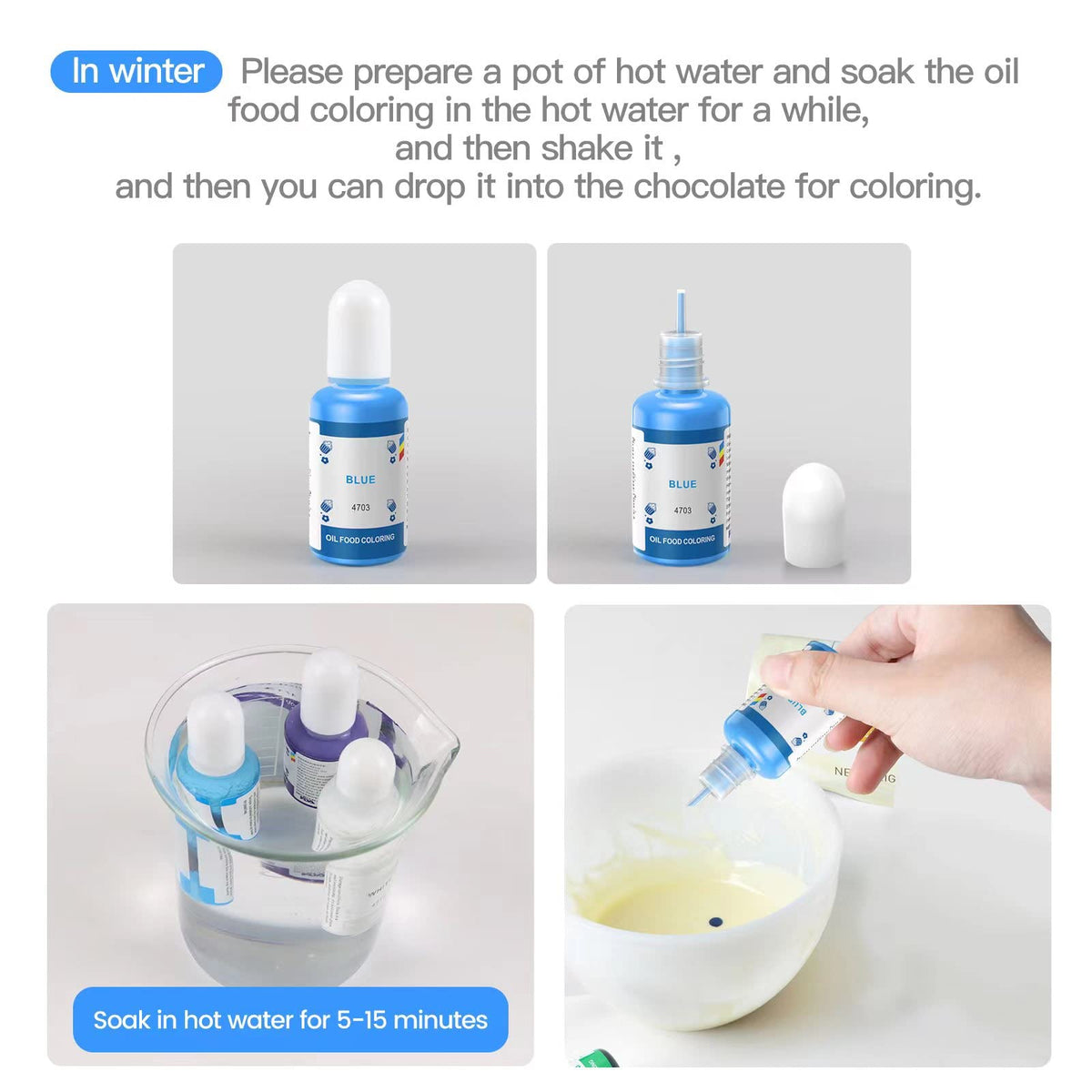 9 Colors Oil Based Food Coloring (15ml/Bottle) 🍁 All In One Marketplace Canada