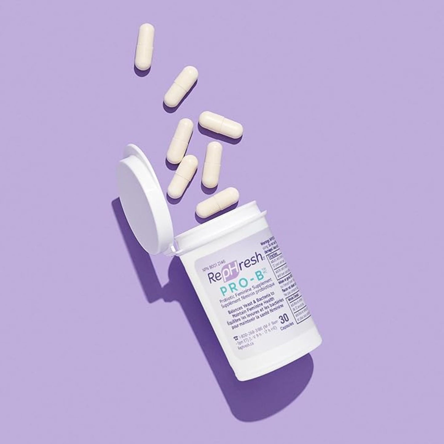 RepHresh Pro-B Probiotic Feminine Supplement, Balances Yeast and Bacteria, Womens Probiotic, Restore Healthy, Vaginal Flora with L. rhamnosus GR-1 & RC-14, 30 Oral Capsules - Available at All In One Marketplace Canada