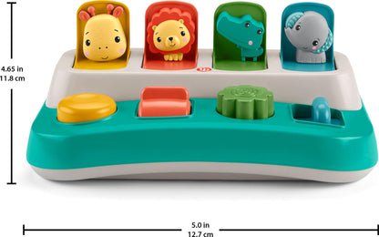 Fisher-Price Baby Early Learning Toy with Fine Motor Activities for Cause-and-Effect Play, Busy Buddies Pop-Up Fisher-Price