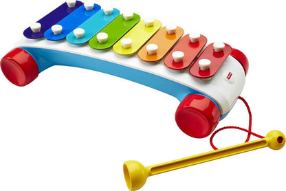 Fisher-Price Toddler Pull Toy, Classic Xylophone Pretend Musical Instrument with Mallet for Preschool Kids Ages 18+ Months Fisher-Price