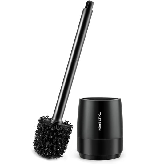 Toilet Brush Toilet Bowl Cleaner Brush and Holder with Dense Durable Scrubbing Bristles Black Toilet Scrubber for Bathroom Deep Cleaning - Available at All In One Marketplace Canada
