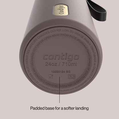 Contigo SnapSeal 24 oz Water Bottle w/Carry Strap & Reusable Straw | Vacuum-Insulated Stainless Steel for Hot & Cold Drinks | Spill-Proof Lid | BPA & Lead-Free | Dishwasher Safe 🍁 All In One Marketplace Canada