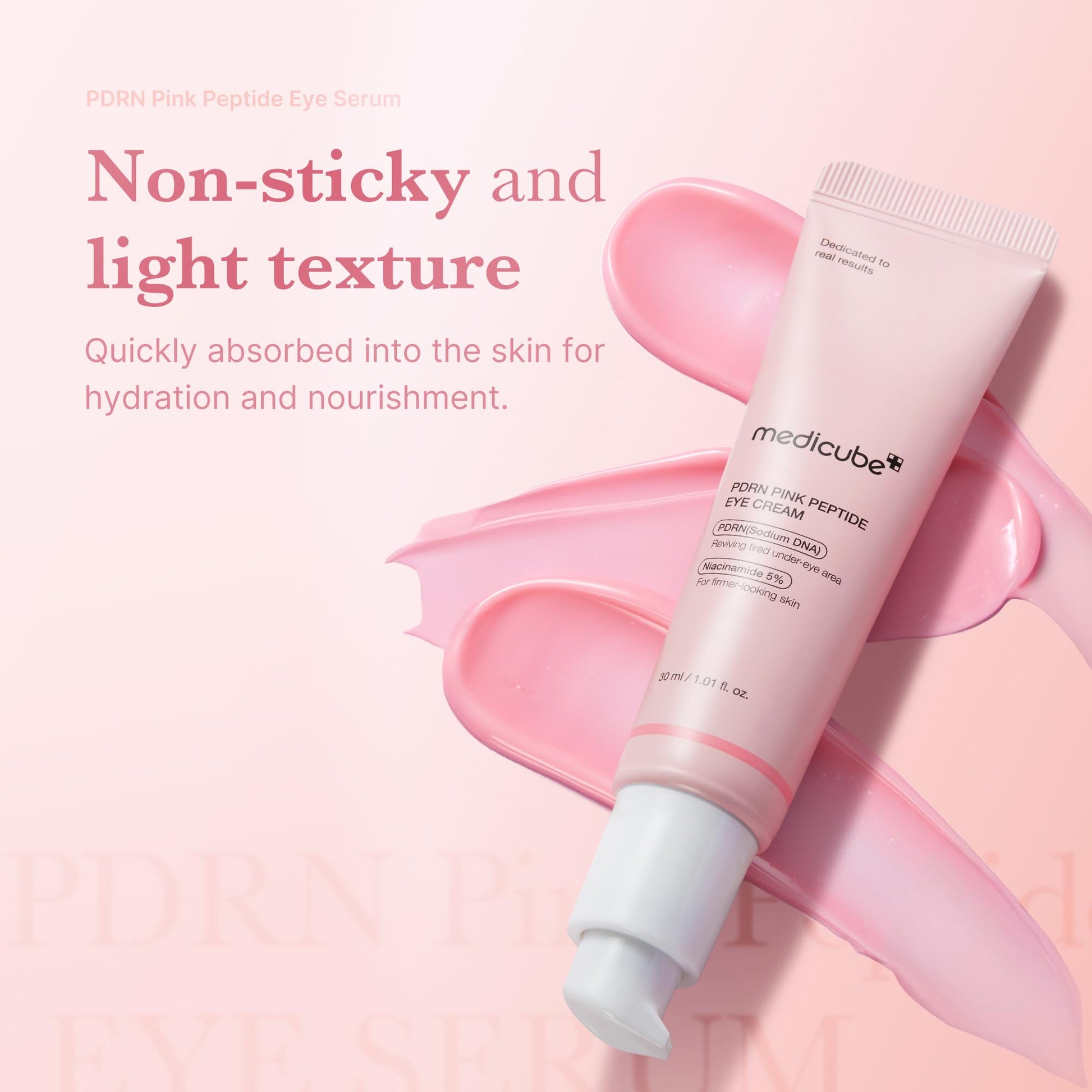 medicube Salmon DNA PDRN Pink Peptide Eye Serum with Niacinamide and 99% Purity Retinol for Fine Lines, Uneven Skin Tone, Korean Skin Care 1.01fl.oz - Available at All In One Marketplace Canada