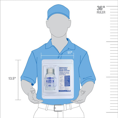 FIRST AID CENTRAL PhysiciansCare 500 ml (16 oz.) Single Bottle Eyewash Wall Station, White 🍁 All In One Marketplace Canada