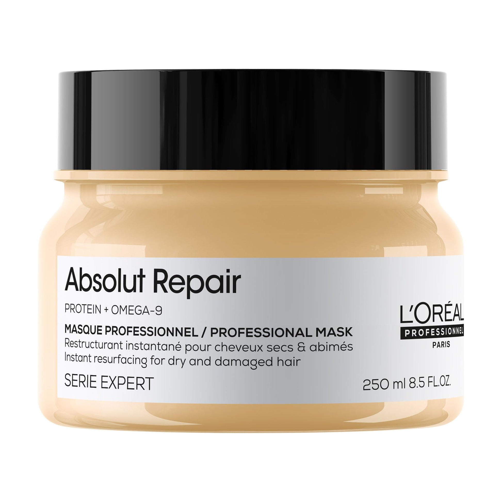 L'Oreal Professionnel Absolut Repair Resurfacing Mask, Premium Hair Care, Omega-9 Hydrating Treatment for Damaged Hair, 250 ML - Available at All In One Marketplace Canada