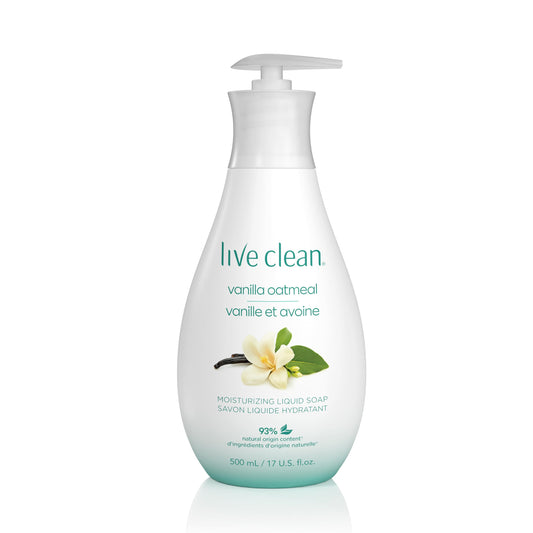 Live Clean Liquid Hand Soap, Soothing Vanilla Oatmeal, 500 mL, 4 Count (Packaging may vary) - Available at All In One Marketplace Canada