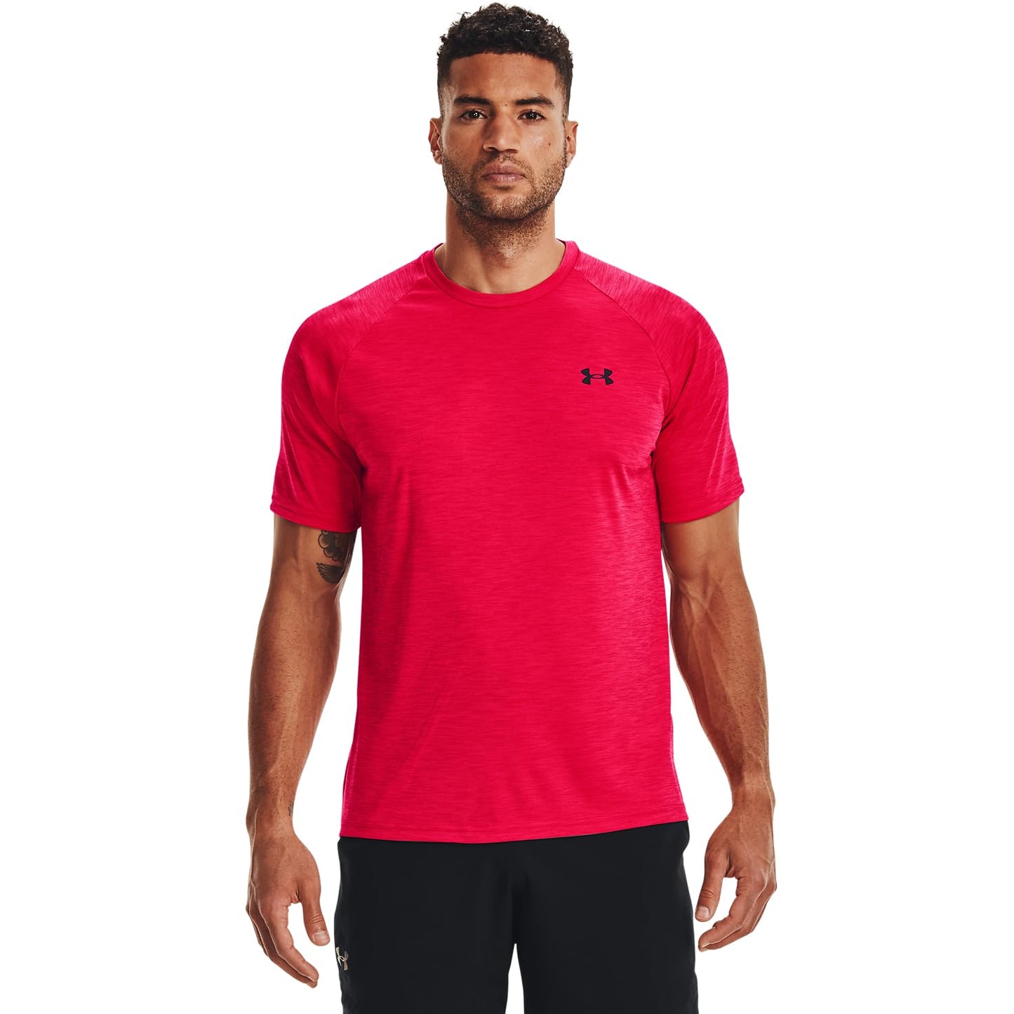 Under Armour Men's Velocity 2.0 Short Sleeve T Shirt, (600) Red / / Black, Medium