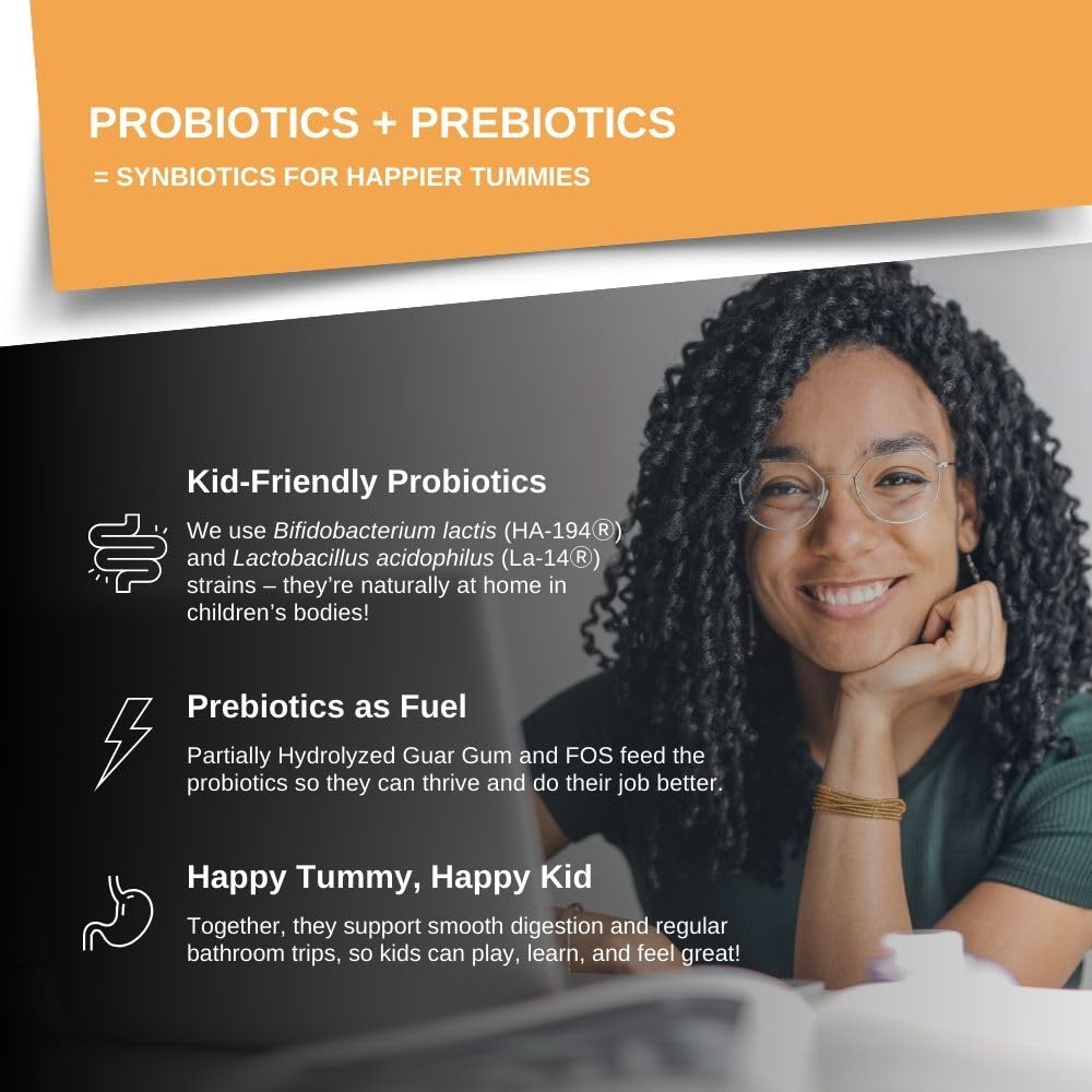 Intelligent Labs Kids/Children Probiotics 6 Billion CFU with Prebiotics, PHGG & FOS, Once-Daily Chewable, Great Taste, 10x Effectiveness, 60-Day Supply, Third-Party Verified - Available at All In One Marketplace Canada