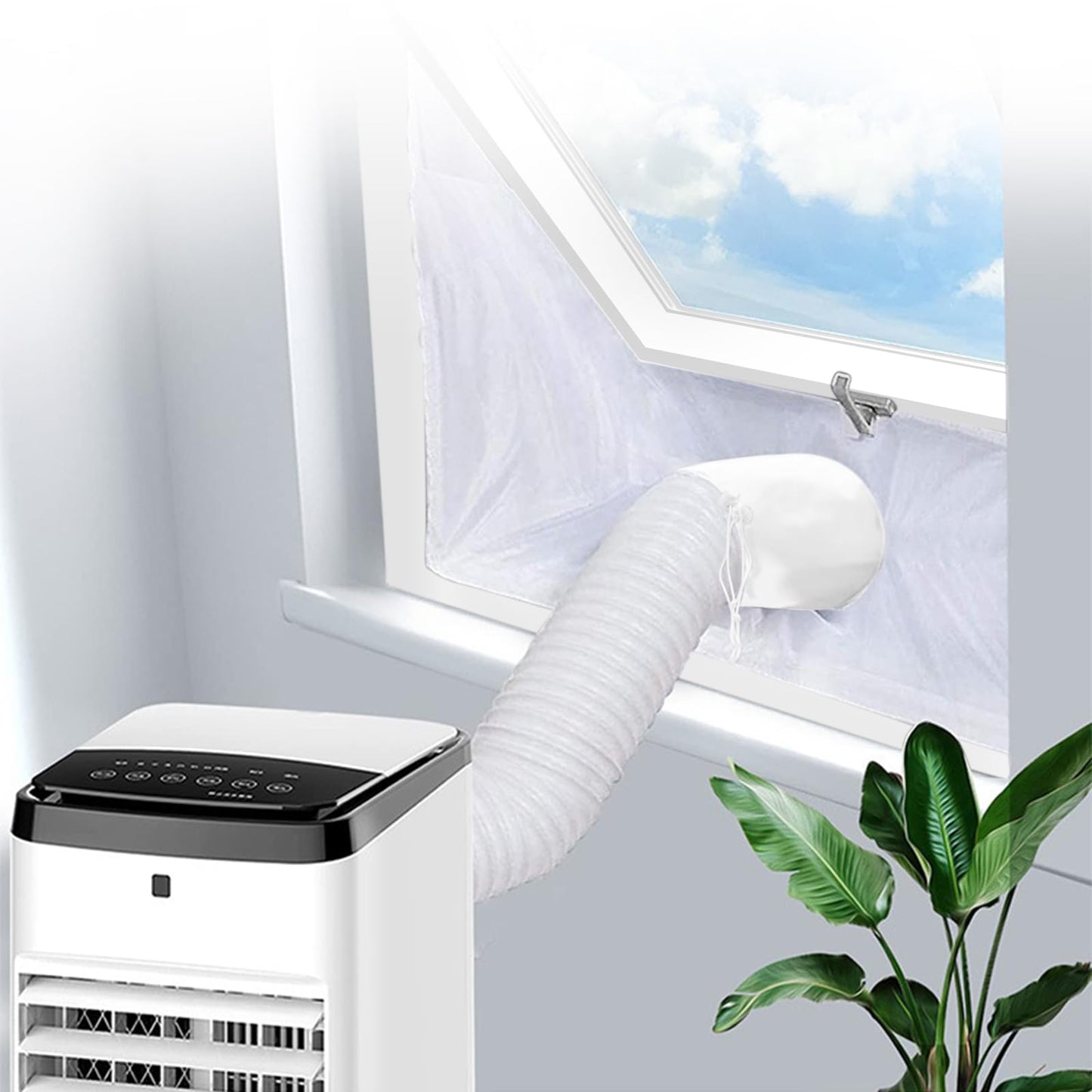 Adjustable Window Seal for Portable Air Conditioner, AC Heat Insulated Window Seal Easy to Install Universal Sealing Cloth for Window -3M