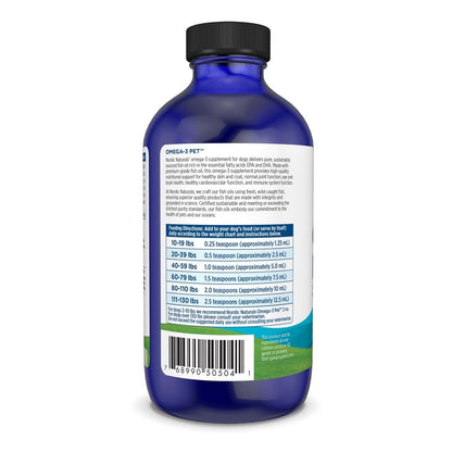 Nordic Naturals Omega 3 Pet – Fish Oil for Dogs & Cats, Supports Healthy Skin, Coat, Joints & Heart – Unflavoured, 237 ml