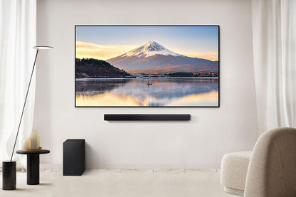 Samsung Sound Bar HW-B550F/ZC, 2.1 Channel, Subwoofer, 300 watts, Surround Sound, Bass Boost, Dolby Digital, DTS Virtual:X, Adaptive Sound, Bluetooth, HDMI ARC, Game Mode, Soundbar