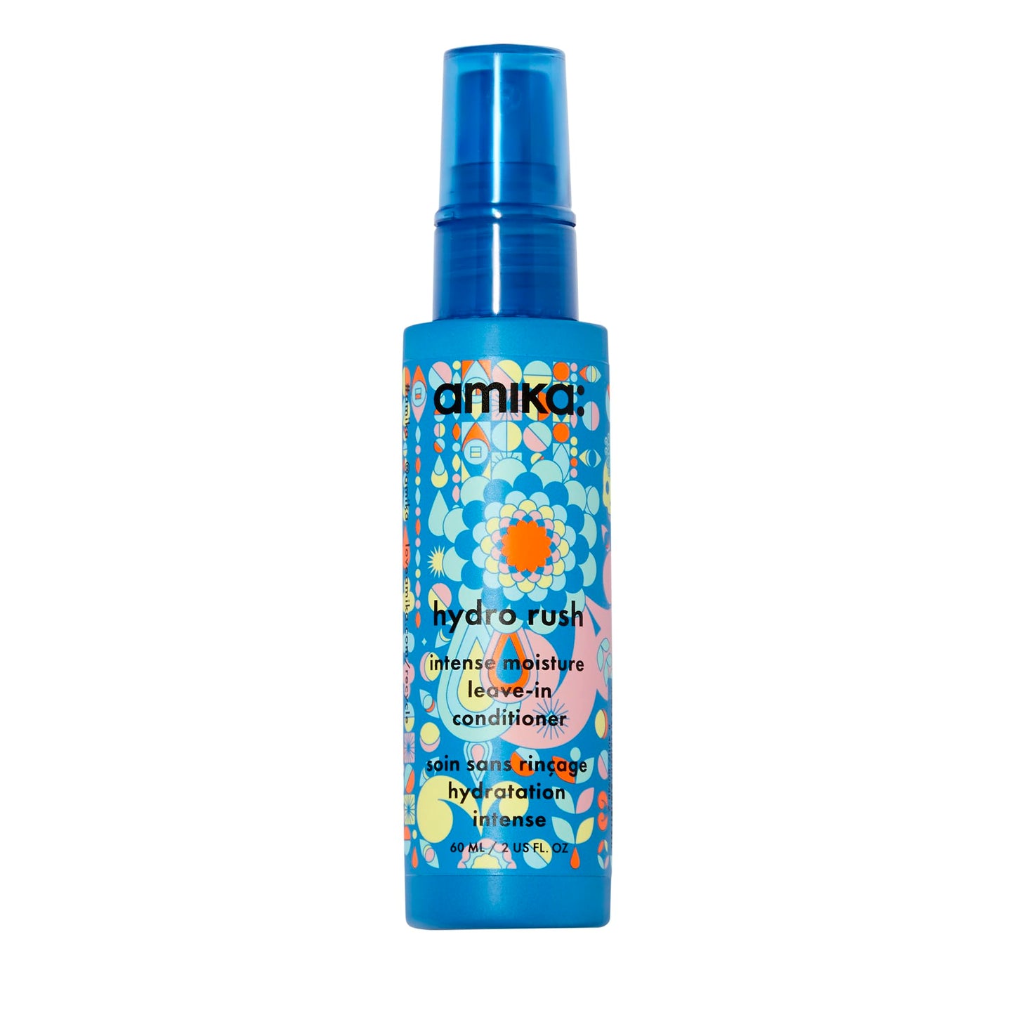 amika hydro rush intense moisture leave-in conditioner with hyaluronic acid, 60ml Amika
