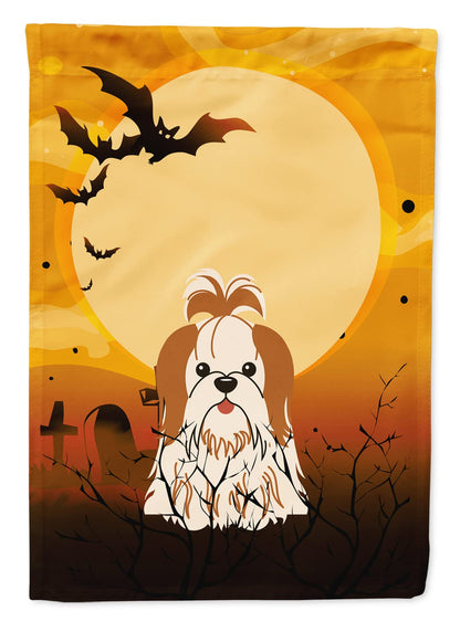 Caroline's Treasures BB4353GF Drapeau de jardin Halloween Shih Tzu Rouge Blanc, Petit, Multicolore