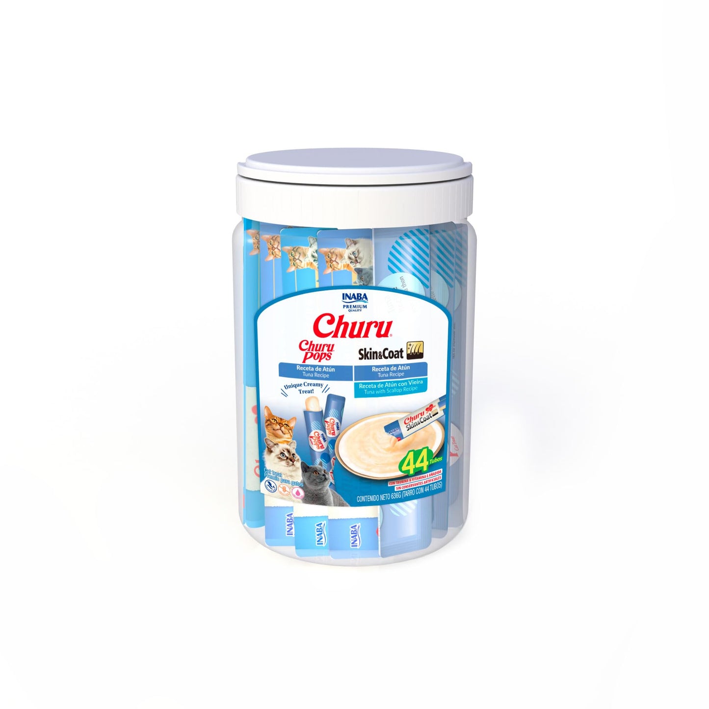 INABA Churu for Senior 10+, Creamy Lickable Cat Treats with Taurine, Vitamin E & C, 14 Grams Each, 60 Tubes, Tuna & Chicken Variety 🍁 All In One Marketplace Canada