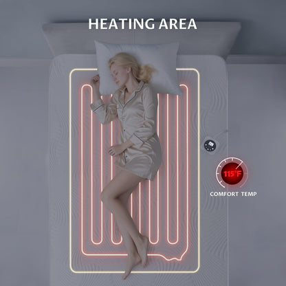 Heated Mattress Pad Full, 3D Air Fabric, Preheat & Memory for Cold Winter 🍁 All In One Marketplace Canada