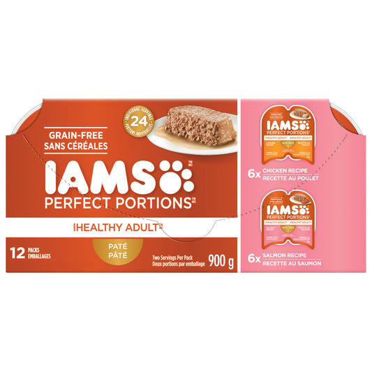 IAMS Perfect Portions Nourriture humide pour chat adulte, saveur poulet, 75 g (paquet de 12) 🍁 All In One Marketplace Canada