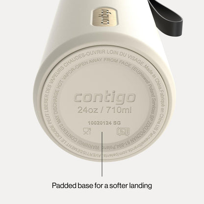 Contigo SnapSeal 24 oz Water Bottle w/Carry Strap & Reusable Straw | Vacuum-Insulated Stainless Steel for Hot & Cold Drinks | Spill-Proof Lid | BPA & Lead-Free | Dishwasher Safe 🍁 All In One Marketplace Canada
