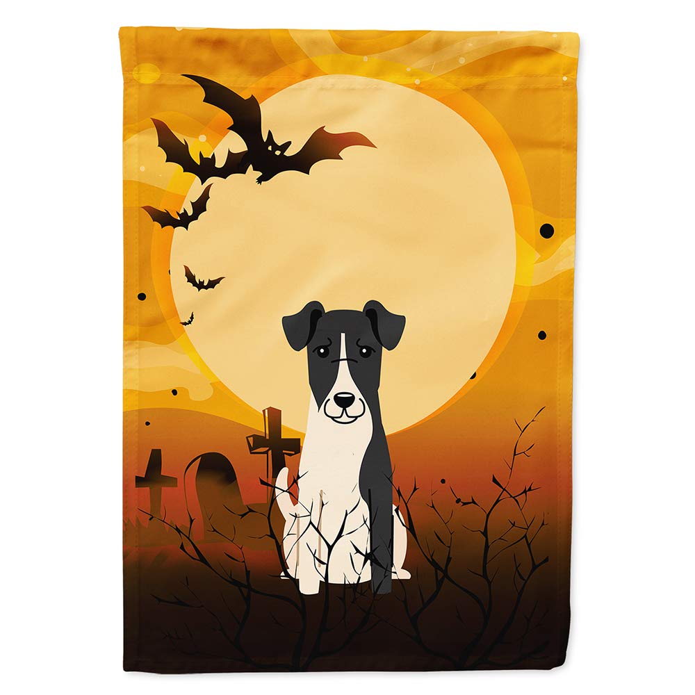 Caroline's Treasures BB4364CHF Halloween Smooth Fox Terrier Flag Canvas House Size, Large, Multicolor