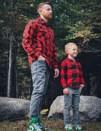 TARAINYA Men's Flannel Plaid Button Down Long Sleeve Shirt with Pockets 🍁 All In One Marketplace Canada